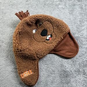 Oregon State Beavers Benny The Mascot Beanie Adult XL Fleece Brown Trapper Hat